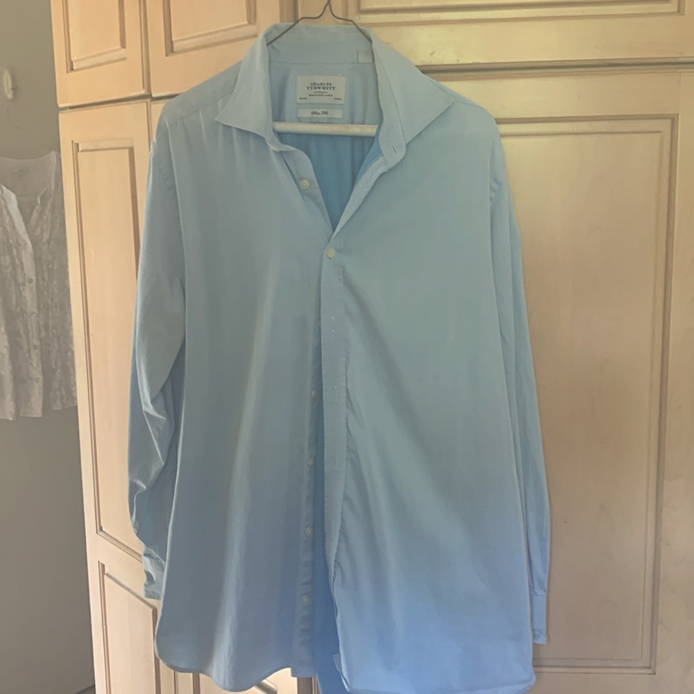 Mens Charles Tyrwhitt blue shirt